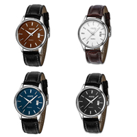 Men Wrist Watch, PU Leather, with Tibetan Style dial & Glass, white rhodium plated, adjustable & for man & waterproof, more colors for choice, nickel, lead & cadmium free, 39x9.5mm, 19mm, Length:Approx 8.2 Inch, Sold By PC