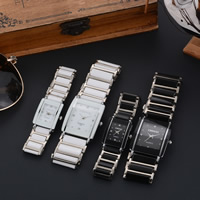 女性の腕時計, 磁器, とともに 亜鉛合金のダイヤル & ガラス, メッキ, 選択のための別の長さ & 女性用 & ライン石のある, 無色, 3パソコン/ロト, 売り手 ロト