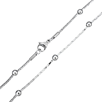Stainless Steel Chain Necklace original color 1mm 4mm Sold Per Approx 20 Inch Strand