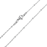 Stainless Steel Chain Necklace original color 1mm Sold Per Approx 19 Inch Strand