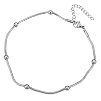 Stainless Steel Jewelry Bracelet, with 2lnch extender chain, for woman, original color, 1.5mm, 3x4mm, Sold Per Approx 9 Inch Strand