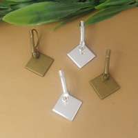 Brass Lever Back Earring Blank Rhombus plated nickel lead & cadmium free 12-15mm Sold By Bag