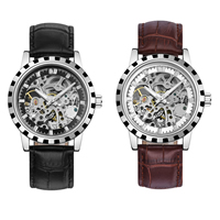 Pánské náramkové hodinky, Kravské kůže, s Sklo & Nerez, nastavitelný & pro muže & vodotěsný, více barev na výběr, nikl, olovo a kadmium zdarma, 39x12mm, 19mm, Délka Cca 9.8 inch, Prodáno By PC