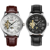 Pánské náramkové hodinky, Kravské kůže, s Sklo & 316L nerezové oceli, nastavitelný & pro muže & vodotěsný, více barev na výběr, nikl, olovo a kadmium zdarma, 39x12mm, 20mm, Délka Cca 9.8 inch, Prodáno By PC