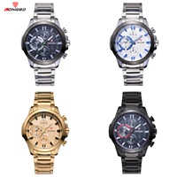 LONGBO®Men Smykker Watch, Stainless Steel, med Glas & Zinc Alloy, forgyldt, for mennesket, flere farver til valg, nikkel, bly & cadmium fri, 44mm, Længde Ca. 10.2 inch, Solgt af PC