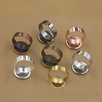 Brass Ring ring Base, Mässing, Flat Round, plated, olika innerdiameter, för val, fler färger för val, nickel, bly och kadmium gratis, 10-20mm, Storlek:6-9, 20PC/Bag, Säljs av Bag
