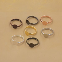 Brass Bezel Ring Base, plated, different inner diameter for choice & adjustable, more colors for choice, nickel, lead & cadmium free, 6-10mm, US Ring Size:6-9, 50PCs/Bag, Sold By Bag