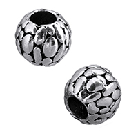 Tibetan Style European Beads, Drum, antique silver color plated, without troll & hollow, nickel, lead & cadmium free, 8.50x10.50x10.50mm, Hole:Approx 4.7mm, 200PCs/Lot, Sold By Lot