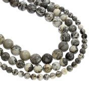 Map Stone Beads, Round, natural, different size for choice, Hole:Approx 1mm, Sold Per Approx 15.5 Inch Strand