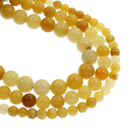 Jade Yellow Beads Round natural Approx 1mm Sold Per Approx 15.5 Inch Strand