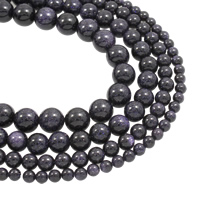 Blue Goldstone Beads, Ronde, natuurlijk, verschillende grootte voor keus, Gat:Ca 1mm, Per verkocht Ca 15.5 inch Strand