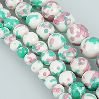 gefärbte Jade Perle, rund, verschiedene Größen vorhanden, Länge ca. 16 ZollInch, verkauft von Menge