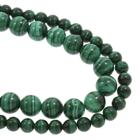 Malachit Perlen, rund, natürlich, verschiedene Größen vorhanden, Grad AAAA, verkauft per ca. 15.5 ZollInch Strang