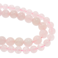 Natural Rose Quartz Beads Round Sold Per Approx 15.5 Inch Strand