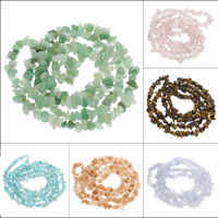Perles bijoux en pierres gemmes, pierre gemme, pepite, naturel, différents matériaux pour le choix, 4-12mm, Environ 200PC/brin, Vendu par Environ 30 pouce brin