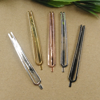 Hair Clip Findings, Iron, plated, more colors for choice, lead & cadmium free, 65mm, 20PCs/Bag, Sold By Bag
