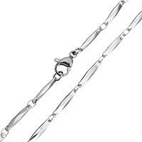 Stainless Steel Necklace Chain bar chain original color Length Approx 18 Inch Sold By Lot