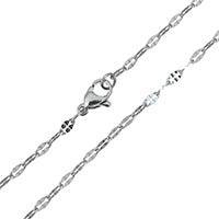 Stainless Steel Chain Necklace, original color, 4.50x2.50x0.50mm, Length:Approx 18 Inch, 5Strands/Lot, Sold By Lot