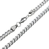 Stainless Steel Chain Necklace, curb chain, original color, 5mm, Length:Approx 24 Inch, 5Strand/Lot, Sold By Lot