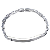 Unisex Bracelet, acier inoxydable, unisexe, couleur originale, 50x5.50x3mm, Vendu par Environ 8.5 pouce brin