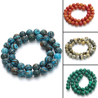 Malachite Beads, Round, different size for choice, more colors for choice, Sold By Strand