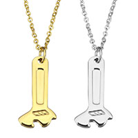 Edelstahl Schmuck Halskette, Schraubenschlüssel, plattiert, Oval-Kette & für Frau, keine, 11.5x22mm, 1.5mm, verkauft per ca. 18 ZollInch Strang