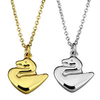 Stainless Steel Jewelry Necklace Duck plated oval chain & for woman 1.5mm Sold Per Approx 18 Inch Strand