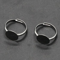 Латунная основа для кольца, Латунь, Платиновое покрытие платиновым цвет, регулируемый, не содержит никель, свинец, 3x17mm, размер:6-10, 50ПК/сумка, продается сумка