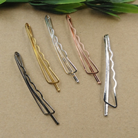 Hair Clip Findings, Iron, plated, more colors for choice, lead & cadmium free, 65mm, 20PCs/Bag, Sold By Bag