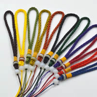 Fashion Necklace Cord, Polyester, with Resin, more colors for choice, 150mm, Sold By PC