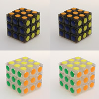 Magic Rubik Speed Puzzle Cubes Juguetes, пластик, Куб, Много цветов для выбора, 55x55x55mm, продается PC