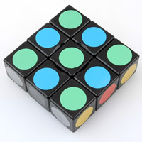Puzzle de vitesse magiques Rubik Cubes jouets, plastique, multicolore, 50x50x20mm, Vendu par PC