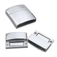 Stainless Steel Magnetic Clasp, Rectangle, original color, 21x23x6.50mm, Hole:Approx 19x4mm, 10PCs/Lot, Sold By Lot