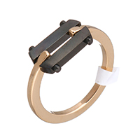 Vinger Ring in edelstaal, Roestvrij staal, plated, verschillende grootte voor keus & voor vrouw, 9.50mm, Verkocht door PC