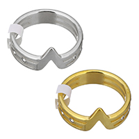Το δάχτυλο δαχτυλίδι με στρας από ανοξείδωτο χάλυβα, Από ανοξείδωτο χάλυβα, επιχρυσωμένο, διαφορετικό μέγεθος για την επιλογή & για τη γυναίκα, περισσότερα χρώματα για την επιλογή, 9mm, Sold Με PC