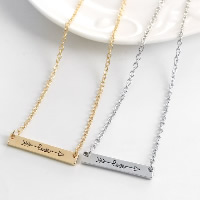 Zinc Alloy Jewelry Necklace with 1.9lnch extender chain Rectangle word love plated oval chain & for woman & enamel nickel lead & cadmium free Sold Per Approx 17.7 Inch Strand