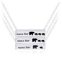 Tibetan Style Jewelry Necklace, with 1.9lnch extender chain, Rectangle, silver color plated, Mother Day Jewelry & oval chain & different designs for choice & with letter pattern & for woman & enamel, nickel, lead & cadmium free, Sold Per Approx 17.7 Inch Strand