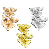 Brass Jewelry Pendants, Flower, plated, high quality plated, more colors for choice, nickel, lead & cadmium free, 16x23x3mm, Hole:Approx 1mm, 50PCs/Bag, Sold By Bag