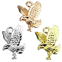 Brass Jewelry Pendants, Eagle, plated, high quality plated, more colors for choice, nickel, lead & cadmium free, 13x15x4.50mm, Hole:Approx 1.5mm, 100PCs/Bag, Sold By Bag