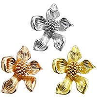 Brass Jewelry Pendants, Flower, plated, high quality plated, more colors for choice, nickel, lead & cadmium free, 16x19x7mm, Hole:Approx 1mm, 50PCs/Bag, Sold By Bag