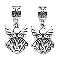 Character Zinc Alloy Pendants Angel antique silver color plated nickel lead & cadmium free 34mm Approx 4.5mm Sold By Bag