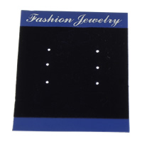 Plastic Earring Stud Display Board with Velveteen Rectangle fashion jewelry Sold By Bag