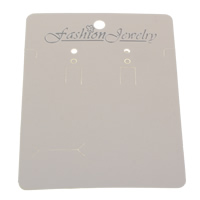 Papír Jewelry Set Display Card, fülbevaló & nyaklánc, Téglalap, divat ékszerek, fehér, 108x80x0.50mm, 500PC-k/Bag, Által értékesített Bag