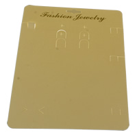 Papír Jewelry Set Display Card, fülbevaló & nyaklánc, Téglalap, divat ékszerek, sárga, 190x140x0.50mm, 100PC-k/Bag, Által értékesített Bag