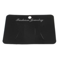 Jewelry Card, Plastic, Rectangle, fashion jewelry, black, 89x64x0.50mm, 500PCs/Bag, Sold By Bag