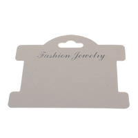 Papír Náhrdelník a náramek Display Card, módní šperky, bílý, 97x77x0.50mm, 500PC/Bag, Prodáno By Bag