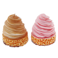 Alimentation Résine Cabochon, crème glacée, plus de couleurs à choisir, 21.5x24mm, 100PC/sac, Vendu par sac