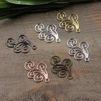 Brass Jewelry Pendants, plated, more colors for choice, nickel, lead & cadmium free, 20x30mm, Hole:Approx 1.5mm, 100PCs/Bag, Sold By Bag