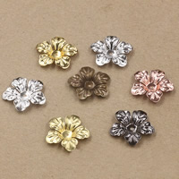 Messing Perlenkappe, Blume, plattiert, keine, frei von Nickel, Blei & Kadmium, 20mm, 100PCs/Tasche, verkauft von Tasche