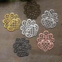 Brass Jewelry Pendants, Flower, plated, more colors for choice, nickel, lead & cadmium free, 36x41mm, Hole:Approx 1.5mm, 50PCs/Bag, Sold By Bag